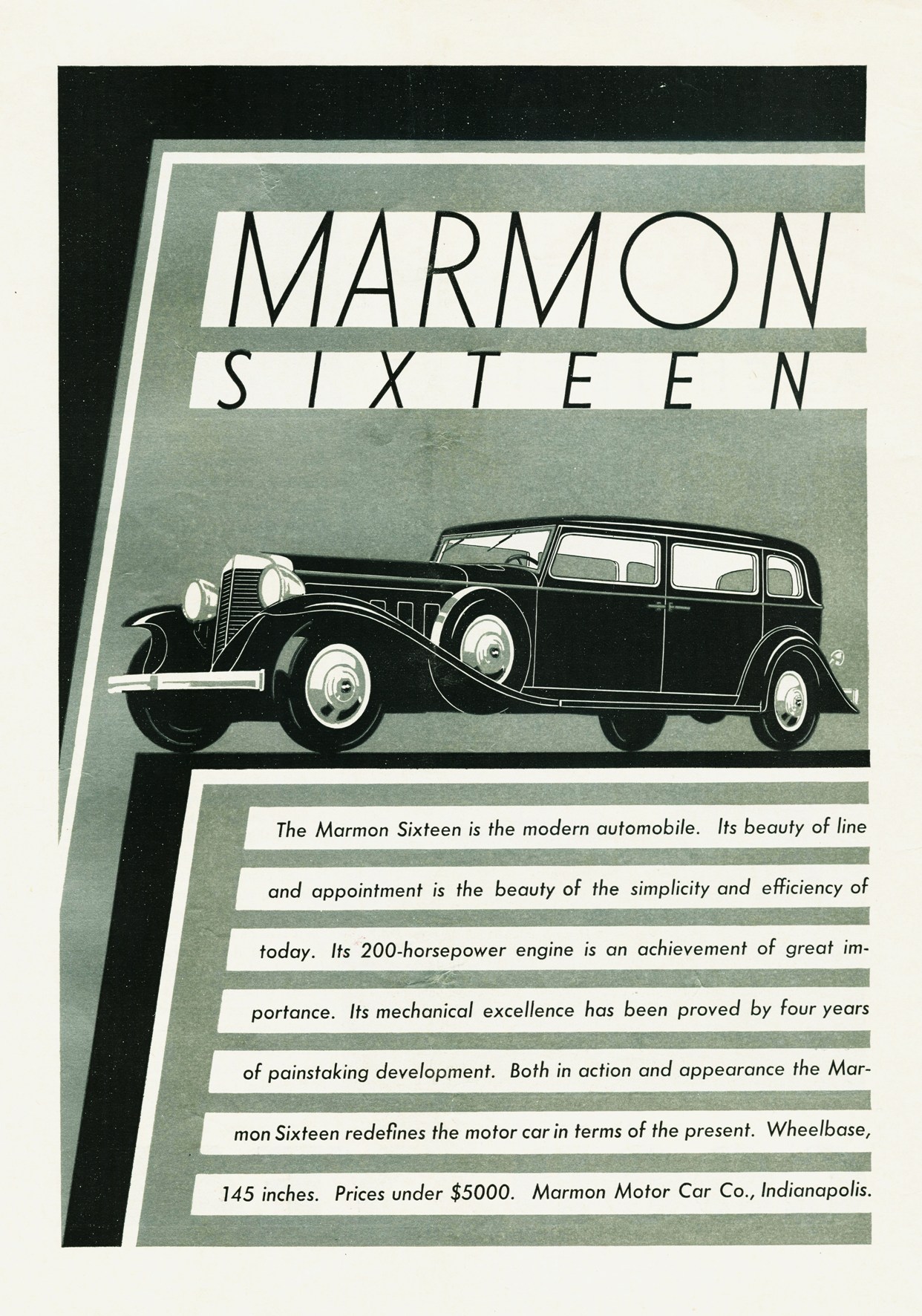 1931 Marmon Auto Advertising